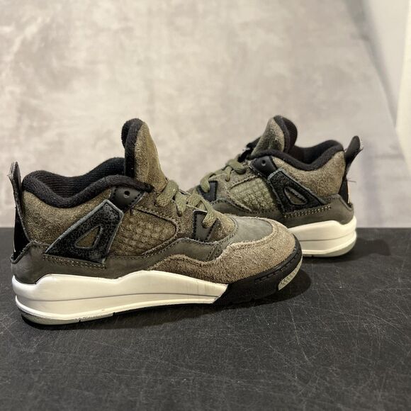 Jordan 4 Retro Craft Shoes Youth Size 9C FB9937-200 Kids Sneakers - Picture 6 of 10